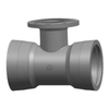 Tee de soquete duplo com ramifica&ccedil;&atilde;o de flange