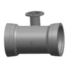 Tee invertido de soquete duplo com ramifica&ccedil;&atilde;o de flange