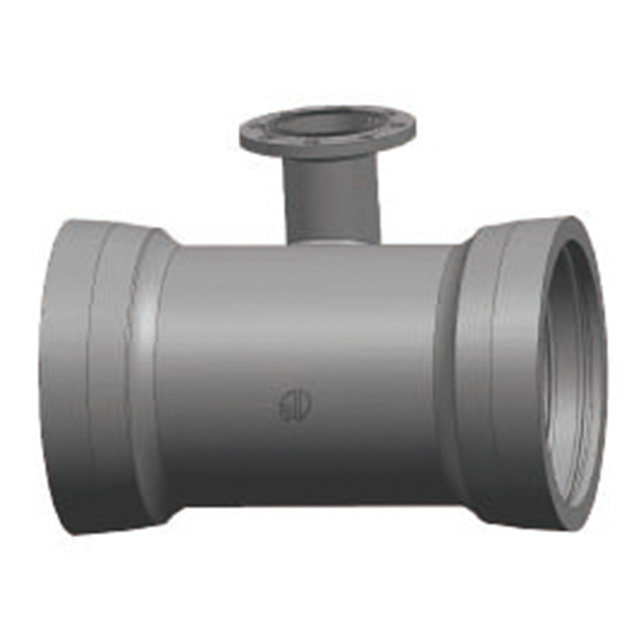 Tee invertido de soquete duplo com ramifica&ccedil;&atilde;o de flange